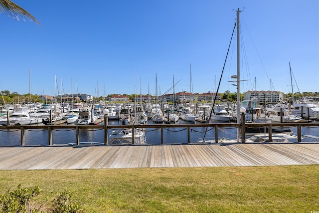 4609 Lightkeepers Way Unit 11J, Little River, SC 29566 - dock area with a yard and a water view