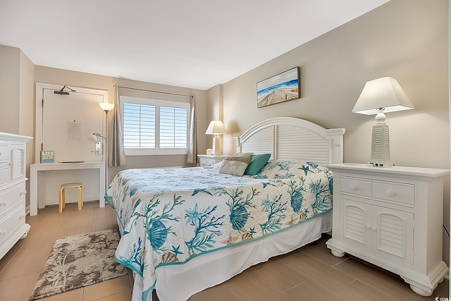 view of tiled bedroom