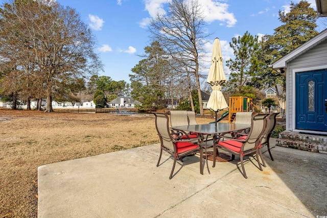 view of patio / terrace with a playground