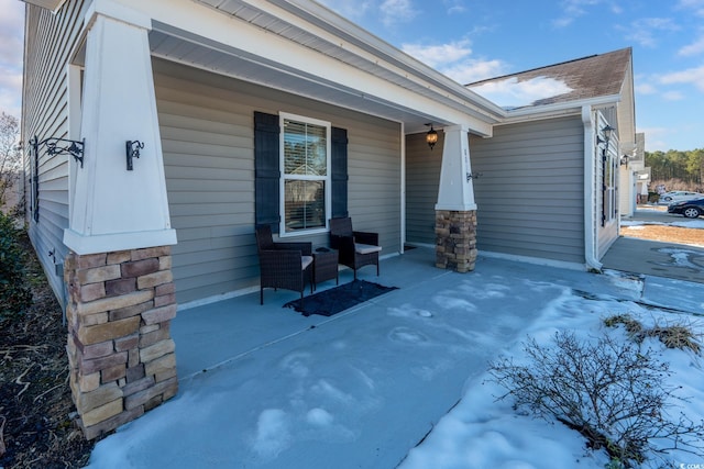 exterior space featuring a porch