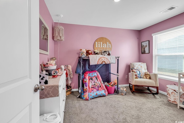 view of carpeted bedroom