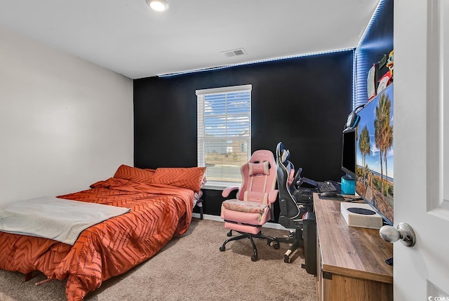 view of carpeted bedroom