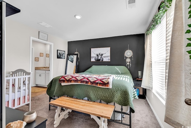 view of carpeted bedroom