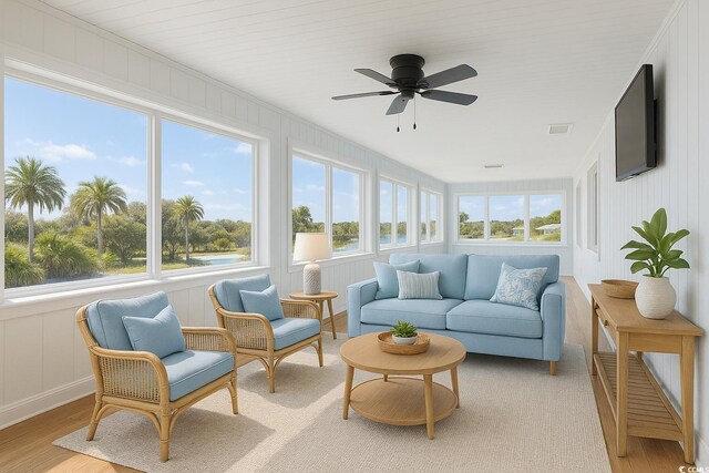 3545 Marion Ln, Murrells Inlet, SC 29576 - sunroom / solarium with plenty of natural light and wood finished floors
