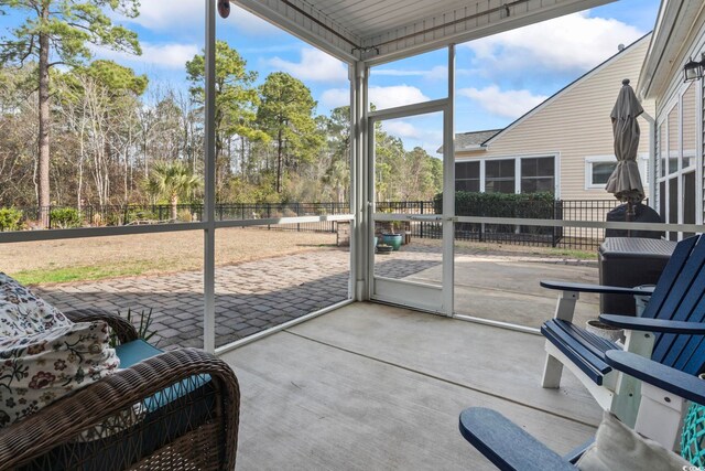 view of sunroom