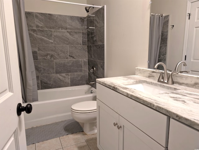 112 Staton Ln, Longs, SC 29568 - full bathroom with vanity, tile patterned floors, and shower / bath combination with curtain