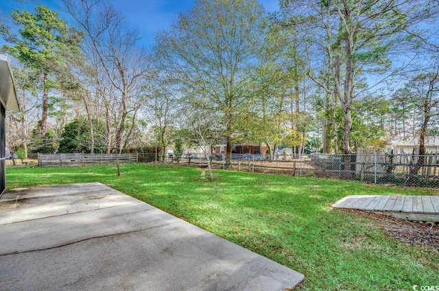 view of yard featuring a patio area