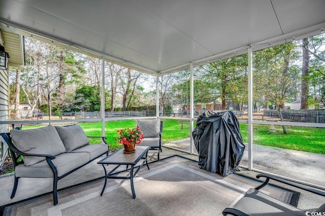 view of sunroom / solarium