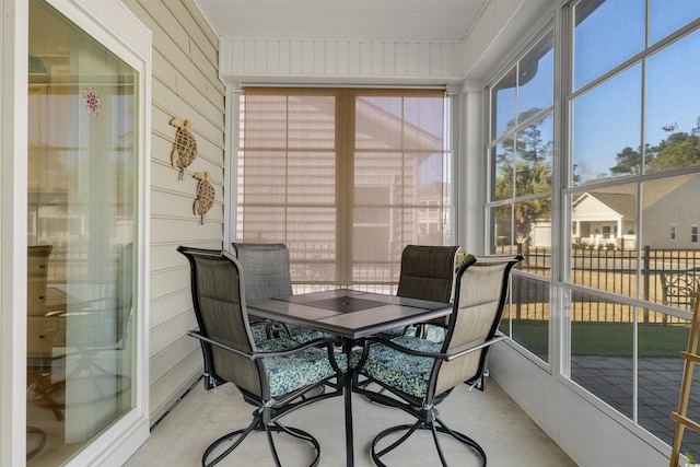 view of sunroom