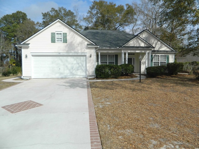 view of front facade with a garage