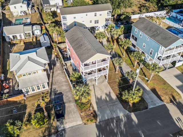 drone / aerial view with a residential view