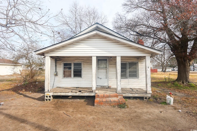 view of front of home with a porch