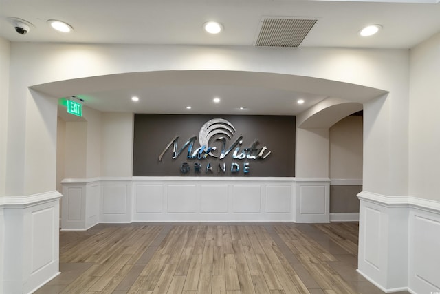 interior space featuring light hardwood / wood-style flooring