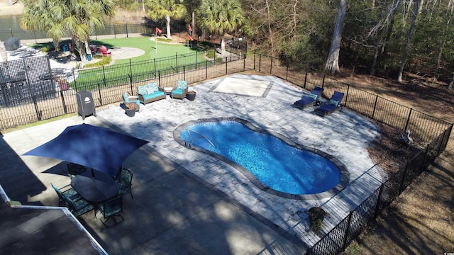 view of pool with a patio