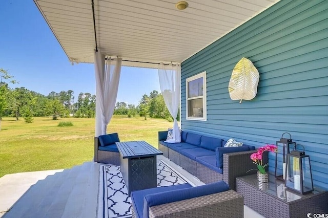 view of patio / terrace with an outdoor hangout area