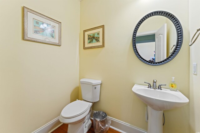 bathroom with sink and toilet