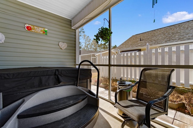 view of sunroom / solarium