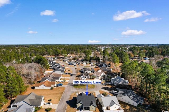 birds eye view of property featuring a residential view