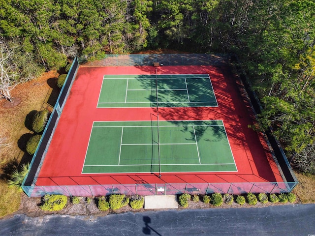 exterior space with tennis court