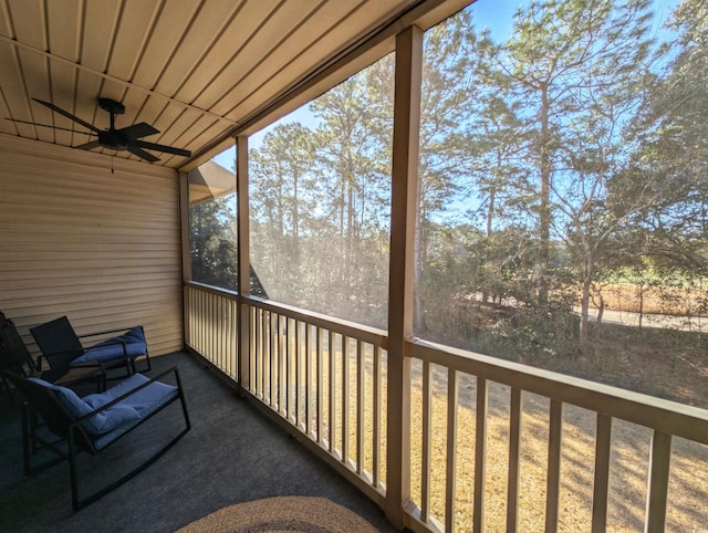 view of sunroom