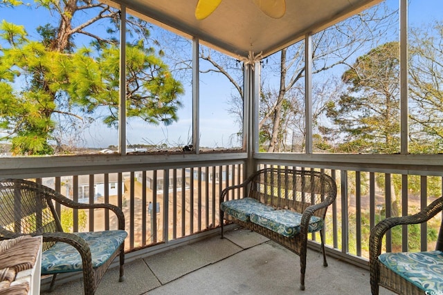 view of sunroom