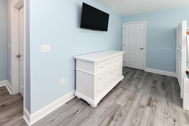 unfurnished bedroom featuring light hardwood / wood-style flooring