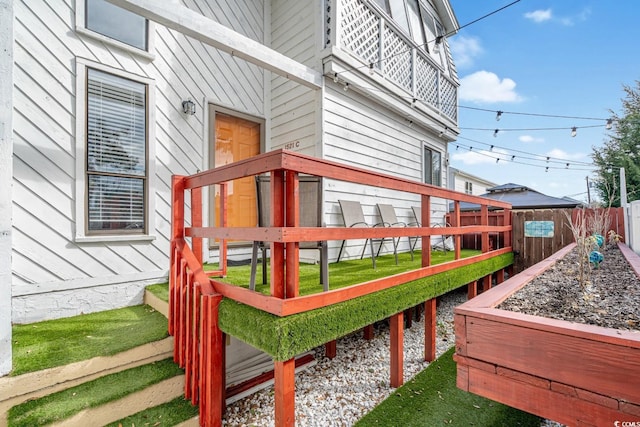 view of wooden deck