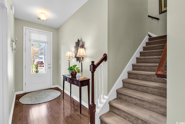 entryway featuring wood-type flooring