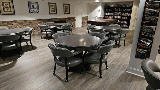 dining room featuring light hardwood / wood-style flooring