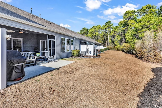 view of yard with a patio