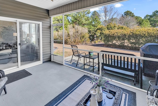 view of sunroom / solarium