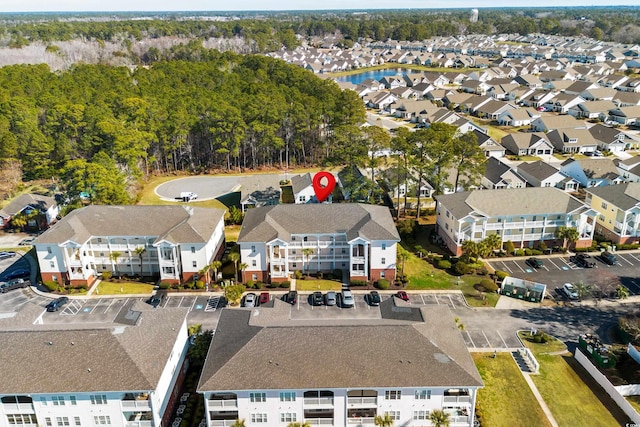 aerial view with a residential view