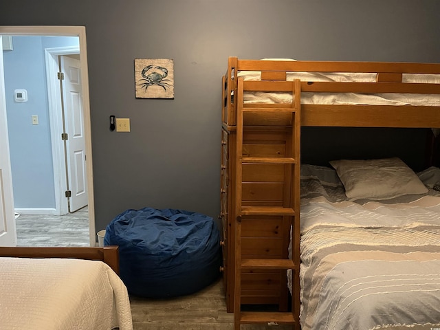 bedroom featuring hardwood / wood-style floors