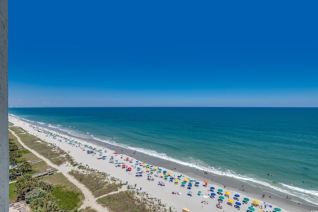 water view featuring a beach view