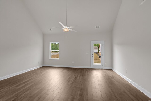 1212 NW Calabash Station Blvd, Calabash, NC 28467 - spare room with a wealth of natural light, visible vents, and dark wood-style flooring