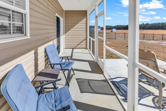 view of sunroom