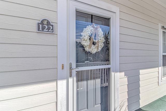 view of doorway to property