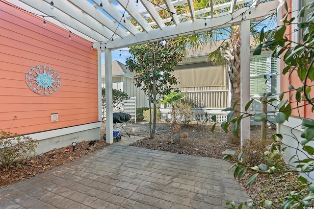 view of patio / terrace with a pergola