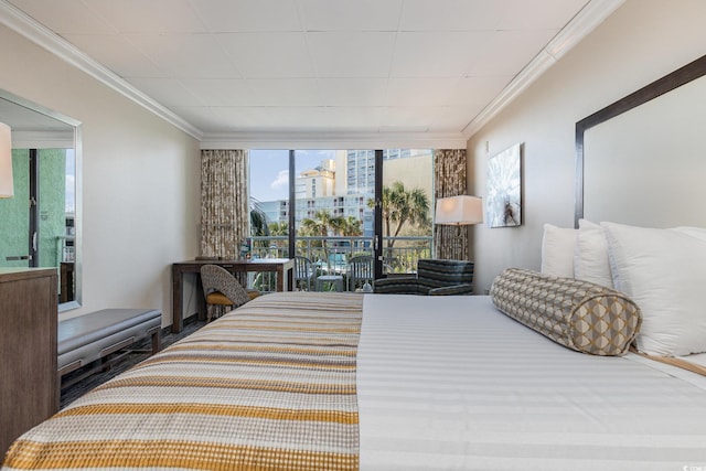 1105 S Ocean Blvd Unit 252, Myrtle Beach, SC 29577 - bedroom featuring ornamental molding and multiple windows