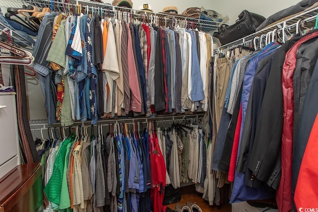 view of walk in closet