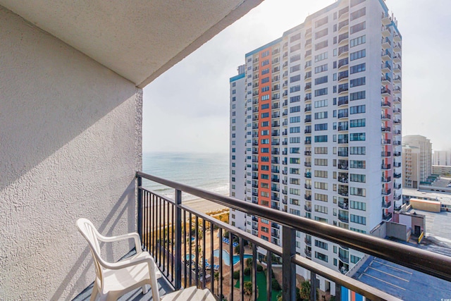 balcony with a city view