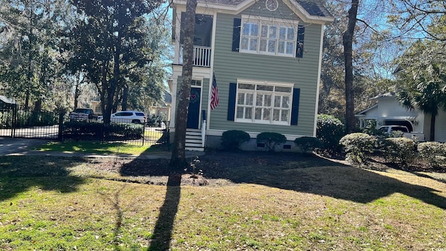 view of home's exterior featuring a yard