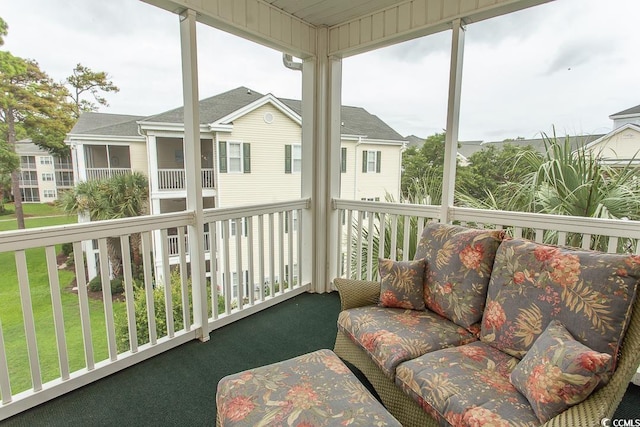 view of sunroom