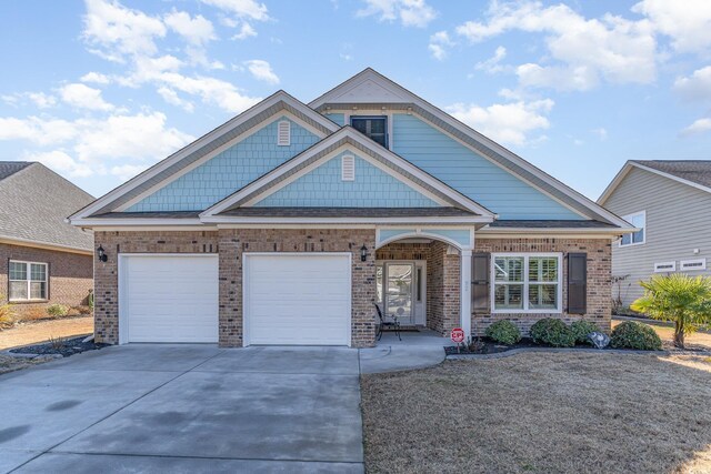 craftsman-style house with a garage