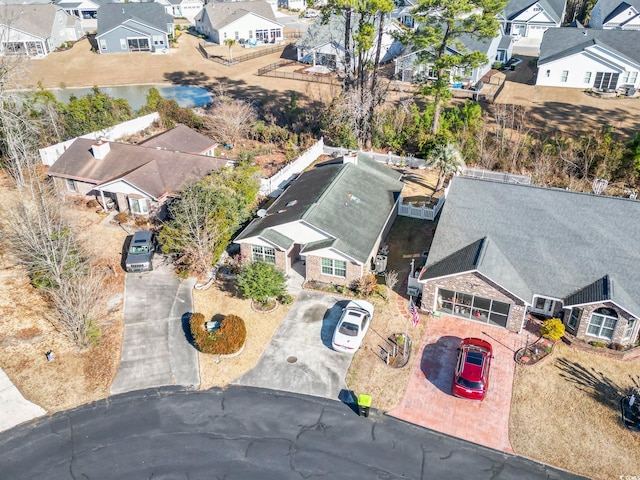 bird's eye view with a residential view