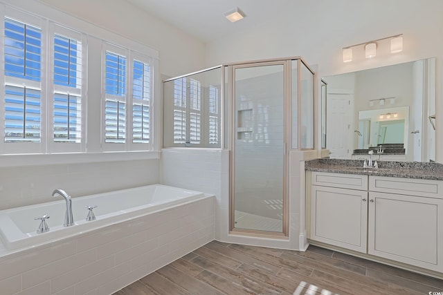 822 Farrow Pkwy, Myrtle Beach, SC 29577 - full bath with vanity, a bath, a shower stall, and plenty of natural light