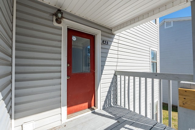 view of doorway to property