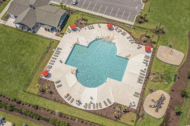 birds eye view of property