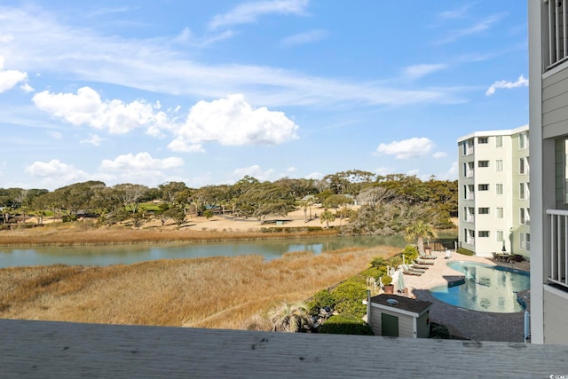 view of water feature