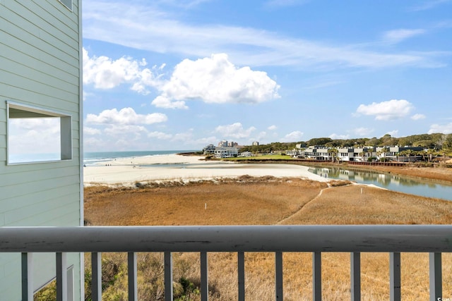 water view with a view of the beach